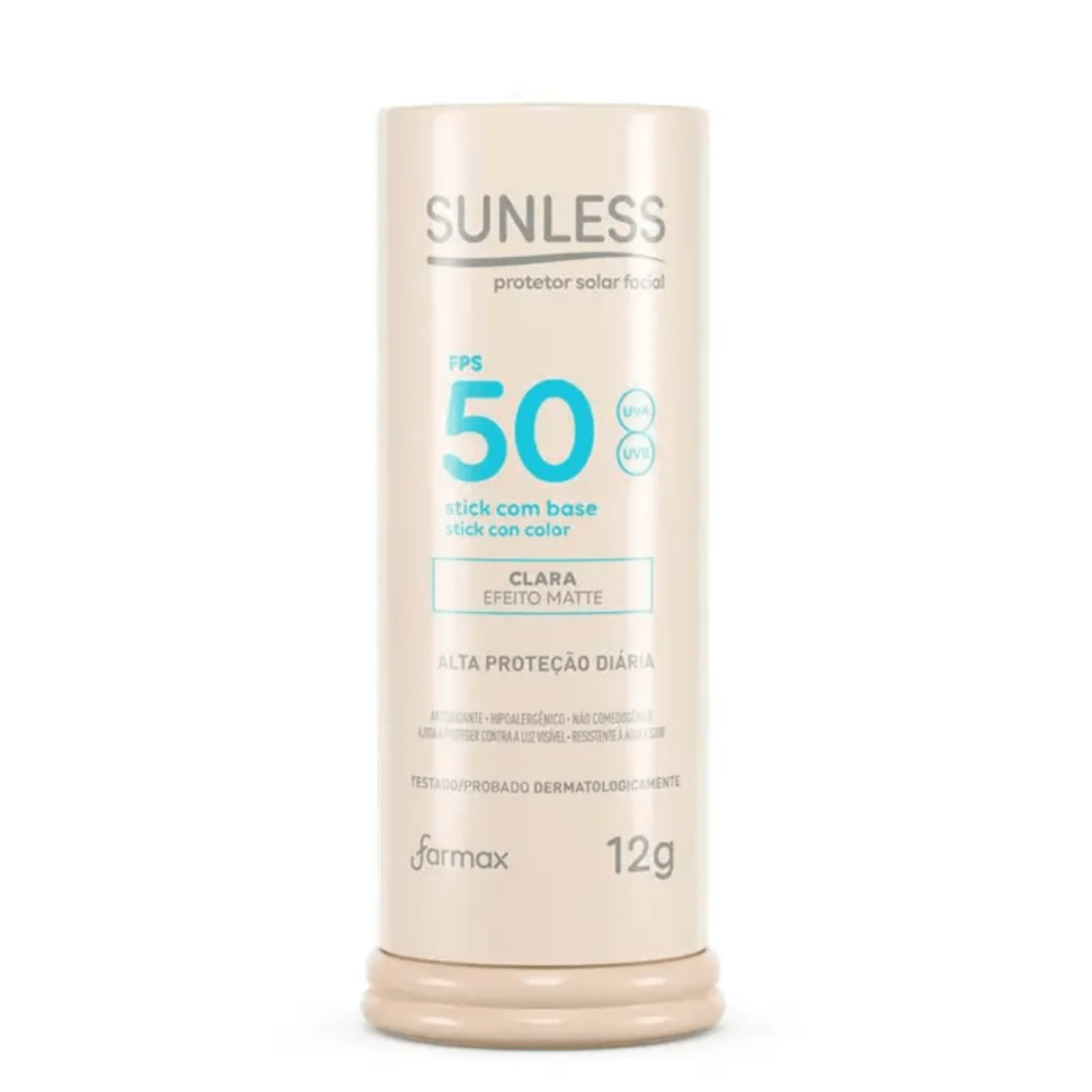 Protetor Solar Facial Stick Sunless 12g FPS 50 - Cor Clara